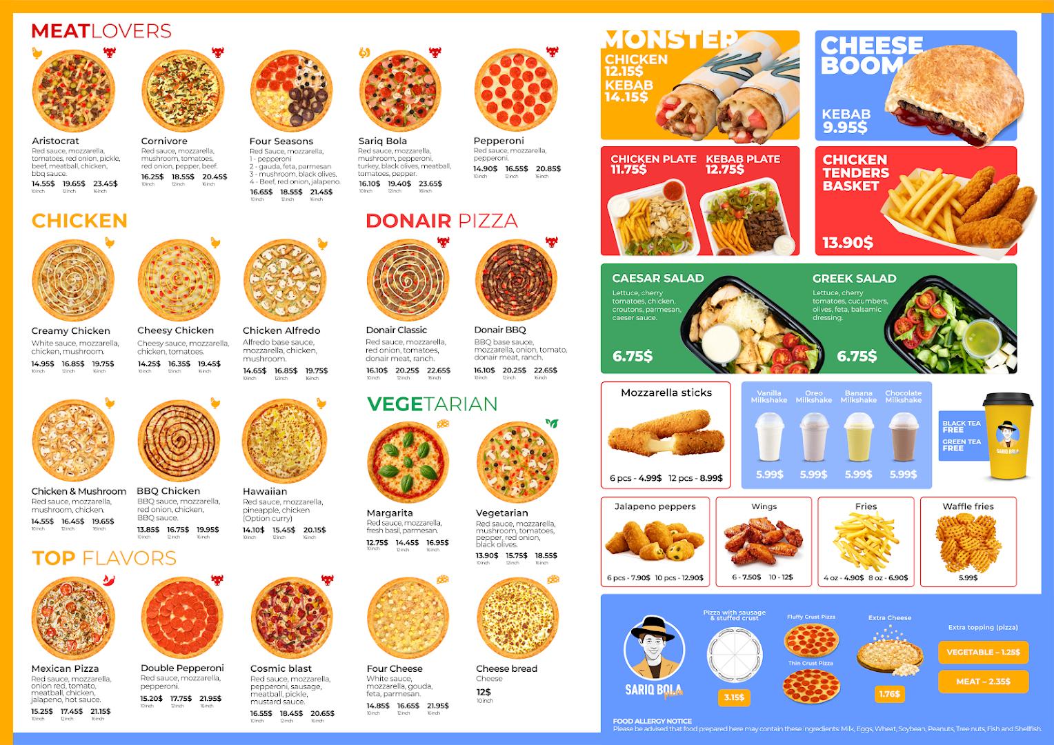 Sariq Bola Pizza Menu image 2